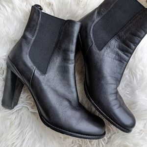 Maison Rouge Black Leather Heeled Booties Size 9/39
